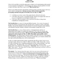 Central College, Pella, Iowa, October 21, 2009