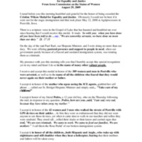 Response to receiving Cristine Wilson Medal for Equality and Justice, from Iowa Commission on the Status of Women, August 29, 2009